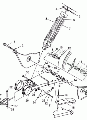 SWING ARM / SHOCK MOUNTING XPLORER 400L W969140 (4935983598C001)