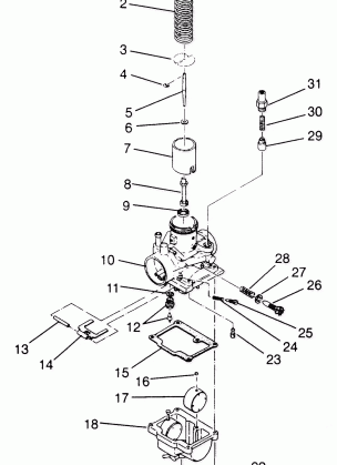 CARBURETOR XPLORER 400L W969140 (4935983598D003)