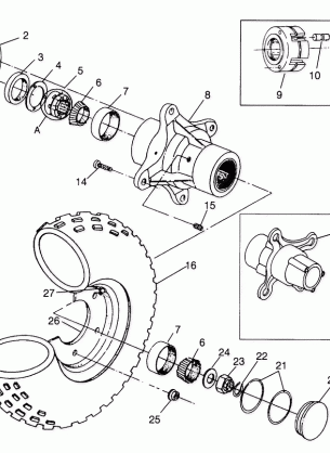 FRONT WHEEL XPLORER 400L W969140 (4935983598B006)