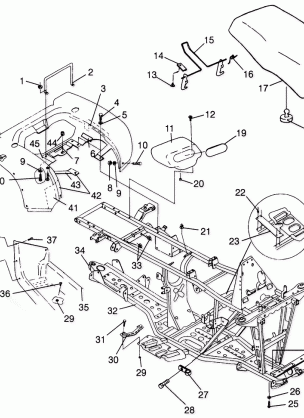 REAR CAB and SEAT SPORTSMAN 500 W969244 and SWEDISH SPORTSMAN 500 S969244 (4936093609A006)