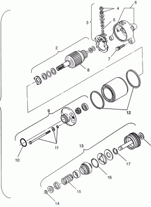 STARTING MOTOR Magnum 4X4 W968144 and Swedish Magnum 4X4 S968144 (4936053605D011)