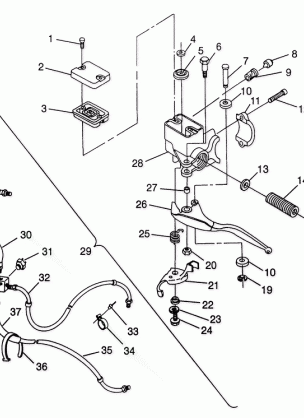 CONTROLS - MASTER CYLINDER / BRAKE LINE Magnum 6X6 W968744 and Magnum 6X6 Swe (4936073607B014)