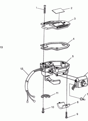 CONTROLS - THROTTLE ASM. / CABLE Magnum 6X6 - W968744 and Magnum 6X6 Swedish (4936073607B013)