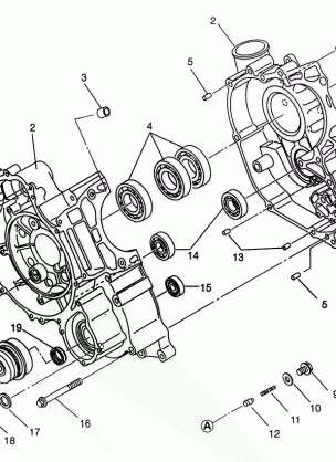 CRANKCASE Magnum 6X6 W968744 and Magnum 6X6 Swedish S968744 (4936073607D007)