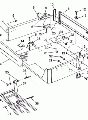 REAR BED MOUNTING Magnum 6X6 W968744 and Swedish Magnum 6X6 S968744 (4936073607A008)