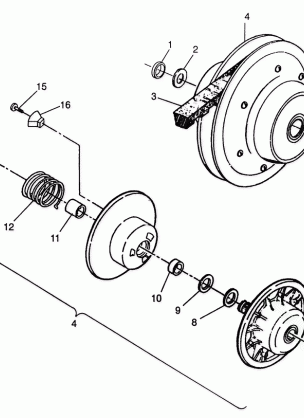 DRIVEN CLUTCH Magnum 6X6 - W968744 and Magnum 6X6 Swedish - S968744 (4936073607C010)