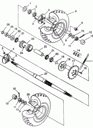 REAR WHEEL DRIVE Magnum 6X6 - W968744 and Magnum 6X6 Swedish - S968744 (4936073607C014)