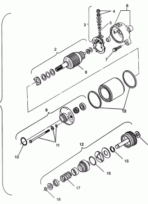 STARTING MOTOR Magnum 6X6 W968744 and Magnum 6X6 Swedish S968744 (4936073607E004)