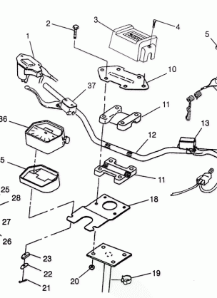 STEERING - HANDLEBAR Magnum 6X6 - W968744 and Magnum 6X6 Swedish - S968744 (4936073607B010)