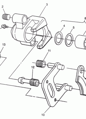 FRONT BRAKE Magnum 6X6 - W968744 and Magnum 6X6 Swedish - S968744 (4936073607B009)