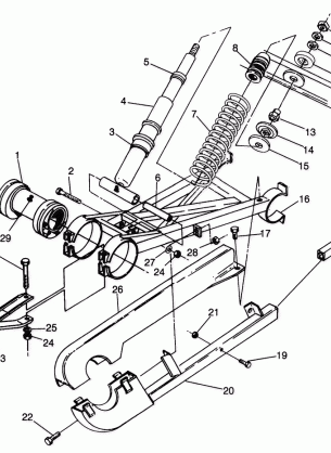 SWING ARM WELDMENT (REAR) Magnum 6X6 W968744 and Magnum 6X6 Swedish S968744 (4936073607D002)