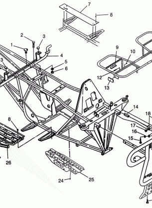 BUMPER / RACK MOUNTING Magnum 6X6 - W968744 and Magnum 6X6 Swedish - S968744 (4936073607A007)