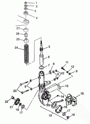 FRONT STRUT Magnum 6X6 - W968744 and Magnum 6X6 Swedish - S968744 (4936073607B007)