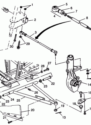 A-ARM / STRUT MOUNTING SPORTSMAN 500 W969244 and SWEDISH SPORTSMAN 500 S96924 (4936093609C001)