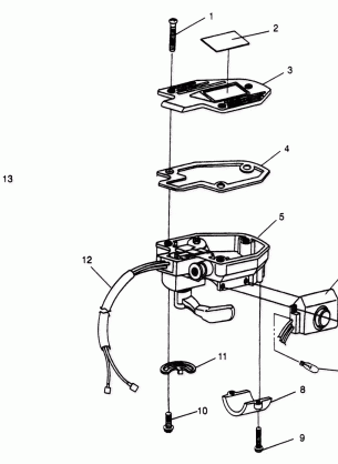 CONTROLS - THROTTLE ASM. / CABLE SPORTSMAN 500 W969244 (4936093609B008)