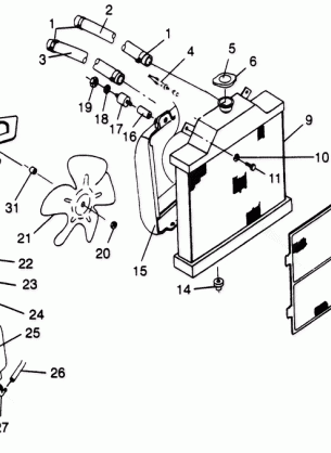 COOLING SYSTEM SPORTSMAN 500 W969244 (4936093609A012)