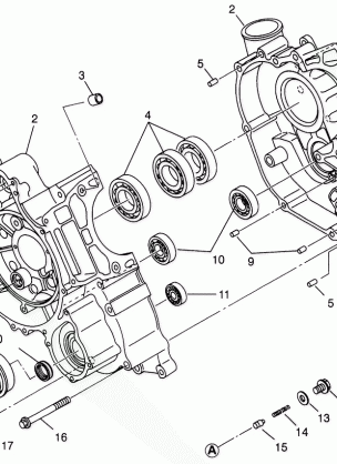 CRANKCASE SPORTSMAN 500 W969244 and SWEDISH SPORTSMAN 500 S969244 (4936093609D002)