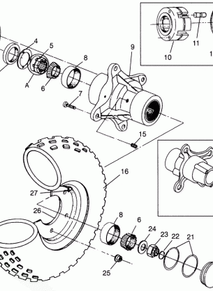 FRONT WHEEL SPORTSMAN 500 W969244 and SWEDISH SPORTSMAN 500 S969244 (4936093609B006)