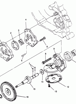 OIL PUMP SPORTSMAN 500 W969244 and SWEDISH SPORTSMAN 500 S969244 (4936093609D007)