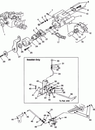 REAR BRAKE SPORTSMAN 500 W969244 and SWEDISH SPORTSMAN 500 S969244 (4936093609C007)