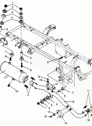 EXHAUST SYSTEM SPORTSMAN 500 W969244 (4936093609A013)