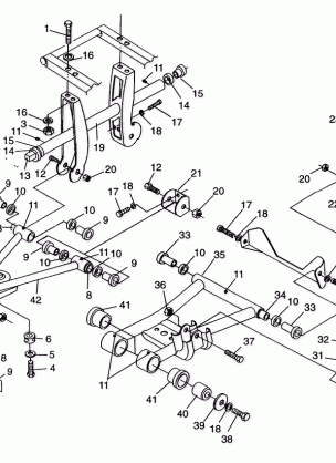 REAR SUSPENSION SPORTSMAN 500 W969244 and SWEDISH SPORTSMAN 500 S969244 (4936093609C005)