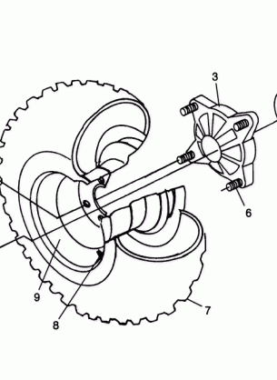 REAR WHEEL DRIVE SPORTSMAN 500 W969244 and SWEDISH SPORTSMAN 500 S969244 (4936093609C008)