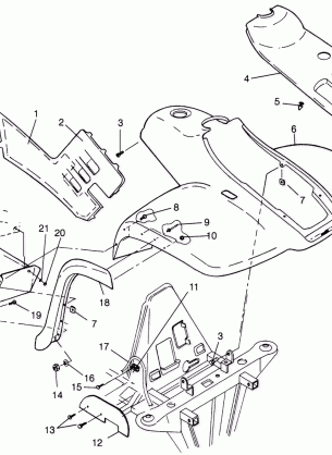 FRONT CAB SPORTSMAN 500 W969244 and SWEDISH SPORTSMAN 500 S969244 (4936093609A005)