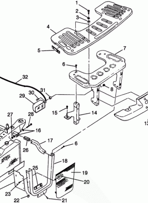 FRONT RACK and BUMPER MOUNTING SPORTSMAN 500 W969244 and SWEDISH SPORTSMAN (4936093609A010)