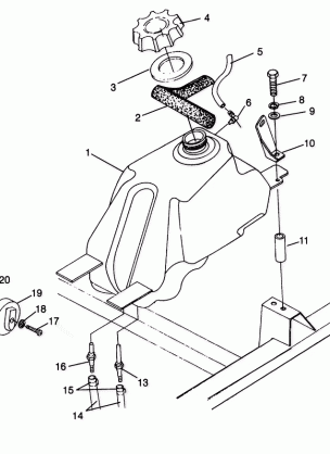 FUEL TANK SPORTSMAN 500 W969244 and SWEDISH SPORTSMAN 500 S969244 (4936093609A014)