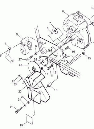 GEARCASE / BRAKE MOUNTING - W968540 (4935863586C003)