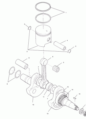 PISTON and CRANKSHAFT (BLAZER) - W967827 (4935863586D002)