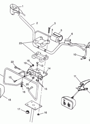 HANDLEBAR / HEADLIGHT Scrambler W967840 (4935823582B008)