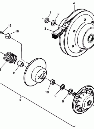 DRIVEN CLUTCH Scrabler W967840 (4935823582C002)