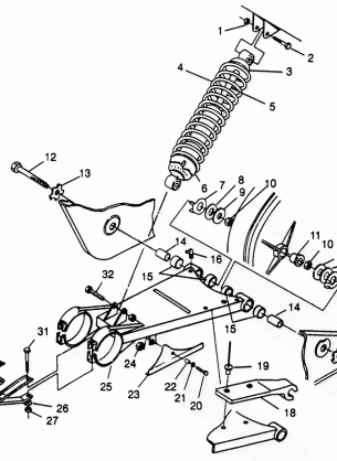 SWING ARM / SHOCK MOUNTING Sportsman 4x4 W968040 (4935943594C003)