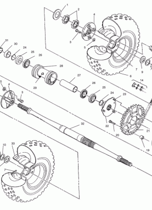 REAR WHEEL DRIVE ASSEMBLY (After Serial tahos_2501800) - W958144 (4926862686c009)