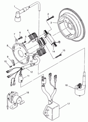 MAGNETO ASSEMBLY Trail Boss W958527 (4930323032C010)