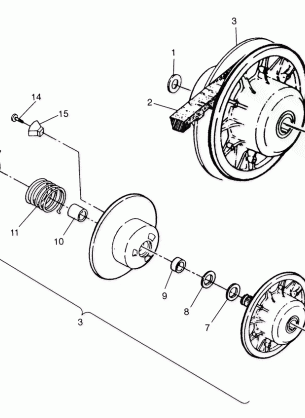 DRIVEN CLUTCH ASSEMBLY  Trail Boss W958527 (4930323032B011)