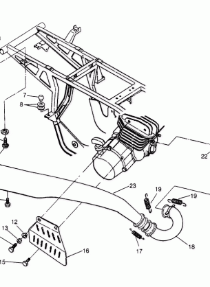 EXHAUST ASSEMBLY  Trail Boss W958527 (4930323032A010)