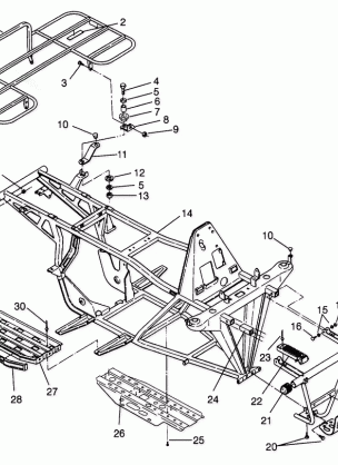 BUMPER and RACK MOUNTING Trail Boss W958527 (4930323032A007)