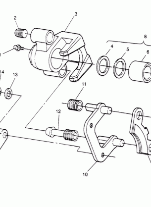 FRONT BRAKE ASSEMBLY Trail Boss W958527 (4930323032B003)