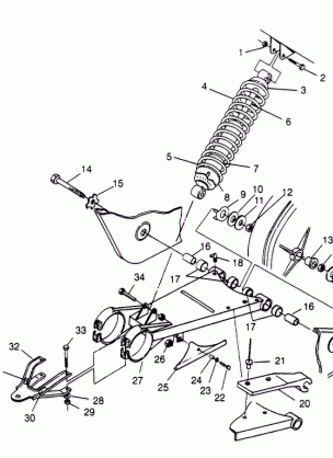 SWING ARM / SHOCK MOUNTING  Trail Boss W958527 (4930323032B009)