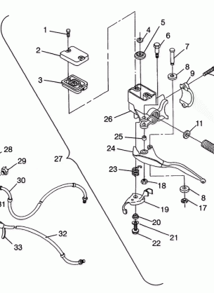 CONTROLS - MASTER CYLINDER / BRAKE LINE Trail Boss W958527 (4930323032B008)