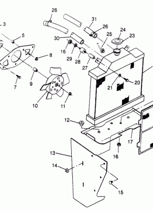 COOLING SYSTEM Sport 400L W958540 (4930133013A010)