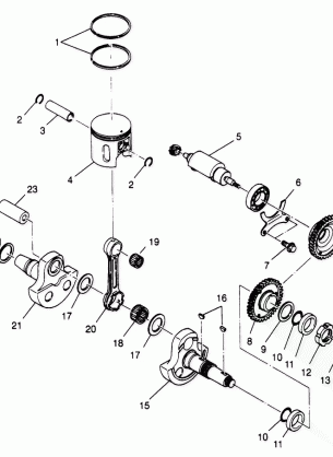 PISTON and CRANKSHAFT Sport 400L W958540 (4930133013C010)