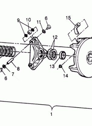 DRIVE CLUTCH ASSEMBLY Sport 400L W958540 (4930133013B011)