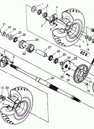 REAR WHEEL DRIVE ASSEMBLY Sport 400L W958540 (4930133013C002)