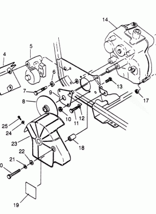 GEARCASE / BRAKE MOUNTING Sport 400L W958540 (4930133013B014)