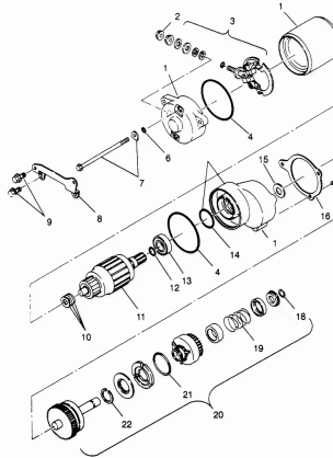 STARTING MOTOR Sport 400L W958540 (4930133013D001)