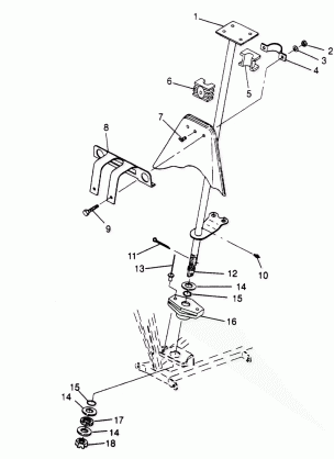 STEERING POST ASSEMBLY Sport 400L W958540 (4930133013B006)